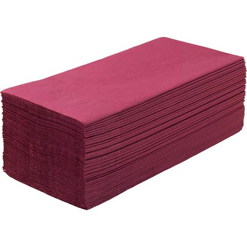 カラーナプキン８折２ＰＬＹ　ワインレッド　５０枚入画像