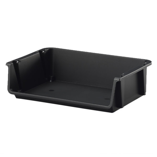 収納ボックス ナチュラ ストックストレー ブラック画像