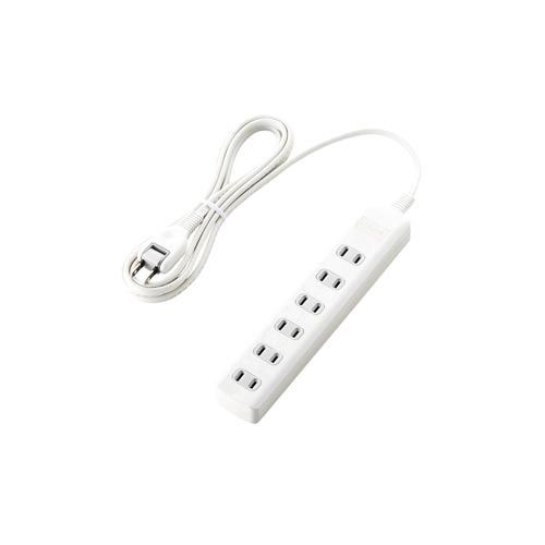 雷ガードタップ　６個口　２．５ｍ　ホワイト画像