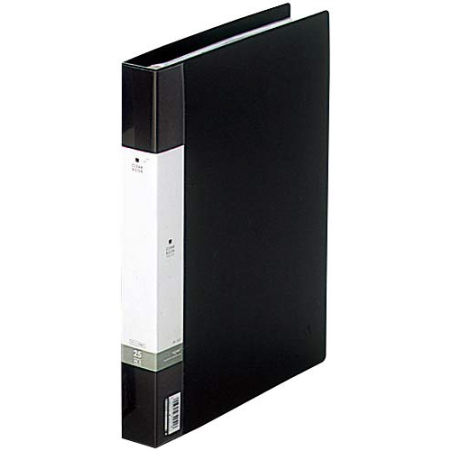 クリヤーブック交換式　黒　Ａ４縦背幅３５ｍｍ６冊画像
