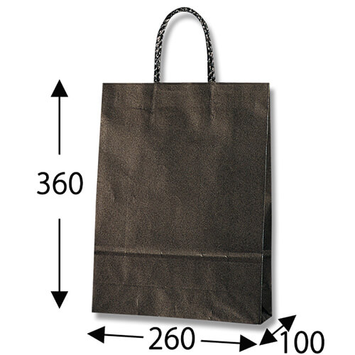 お菓子や小物に！出し入れスムーズな手提げ紙袋（黒）