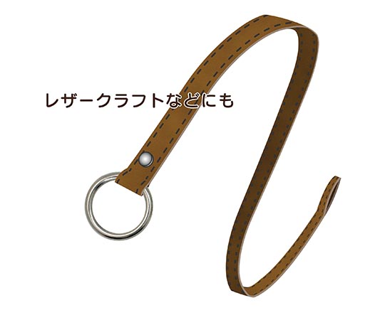 ステンレス　リング　内径25mm×線径4mm 光沢のあるステンレス製リングが、白い背景に置かれた状態。