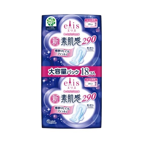 エリス　新・素肌感　夜用　羽つき２９ｃｍ　１８枚入画像