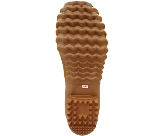 電気用ゴム長靴 7kV以下用 25.5cm 濃い青色のゴム長靴が横向きで展示されている様子