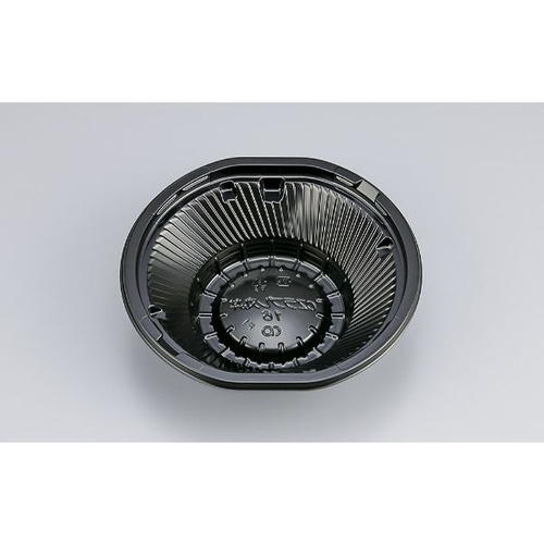 シーピー化成 どんぶり容器 CZラプレ丸丼16 BS黒 本体画像