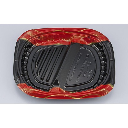 シーピー化成 弁当容器 CBFまろん8S-3 光重赤 本体画像