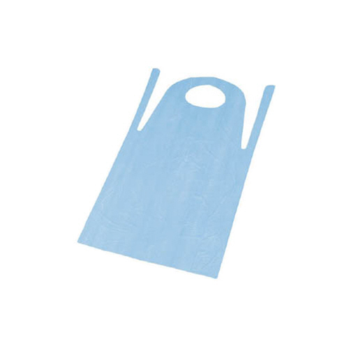 PE使い捨てｴﾌﾟﾛﾝ ｻｲｽﾞﾌﾘｰ ﾌﾞﾙｰ 1箱(50枚)画像