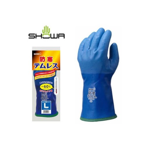 ゴム手袋 282 防寒テムレス L・ブルー ショーワグローブ画像