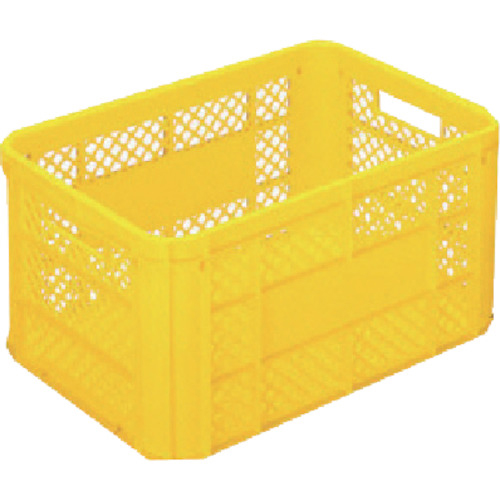 ﾋｼSB型ｺﾝﾃﾅ(ﾒｯｼｭﾀｲﾌﾟ)W612×D421×H319黄黄 1個