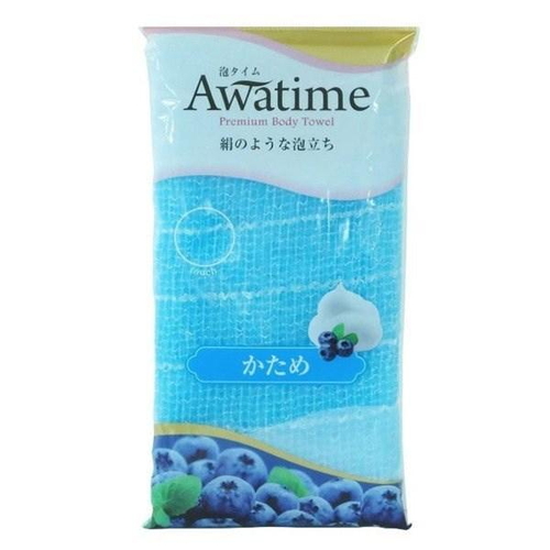 ボディタオル 泡タイム かため ブルー画像