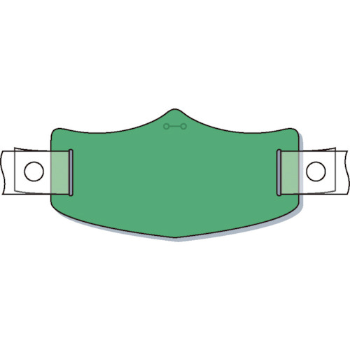 e帽章 緑無地 ﾍﾙﾒｯﾄ用樹脂ﾊﾞﾝﾄﾞ付 1枚画像