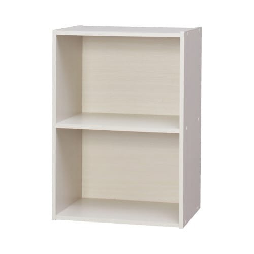 カラーボックスＣＸ－２　オフホワイト２段画像