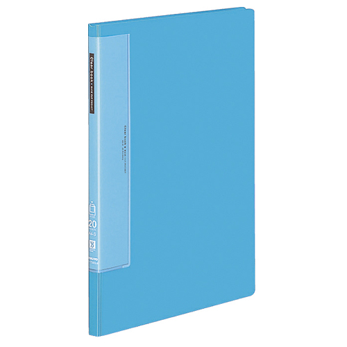 ｸﾘﾔｰﾌﾞｯｸ(ｳｪｰﾌﾞｶｯﾄﾎﾟｹｯﾄ･固定式) A4ﾀﾃ20ﾎﾟｹｯﾄ背幅17mmﾗｲﾄﾌﾞﾙｰ 1ｾｯﾄ(10冊)画像