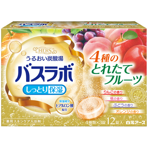 HERS ﾊﾞｽﾗﾎﾞ とれたてﾌﾙｰﾂ 45g/錠 1箱(12錠:4種類×3錠)画像