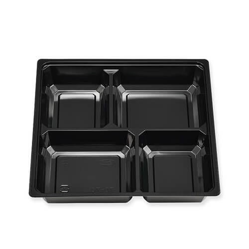 エフピコチューパ 仕出し弁当容器 紙ボックスMSD中仕切 70-70 黒 50枚画像