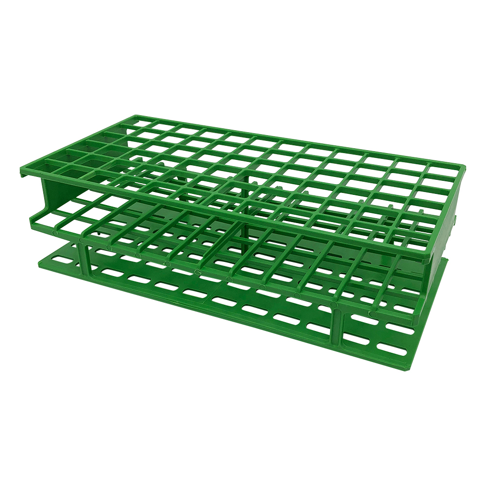 アンワイヤー試験管立　φ16mm×72本　グリーン画像