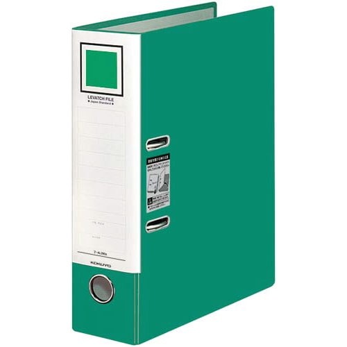 レバッチファイル　Ａ４縦　背幅７６ｍｍ　緑　５冊画像