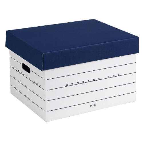 ｽﾄﾚｰｼﾞﾎﾞｯｸｽ ﾌﾀ式分離ﾀｲﾌﾟ A4用 内寸W325×D420×H270mm ﾈｲﾋﾞｰ 1個画像