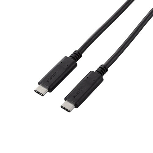 USB2.0ケーブル(TypeC-TypeC)　ブラック　0.5m　RoHS指令準拠(10物質)　1本画像