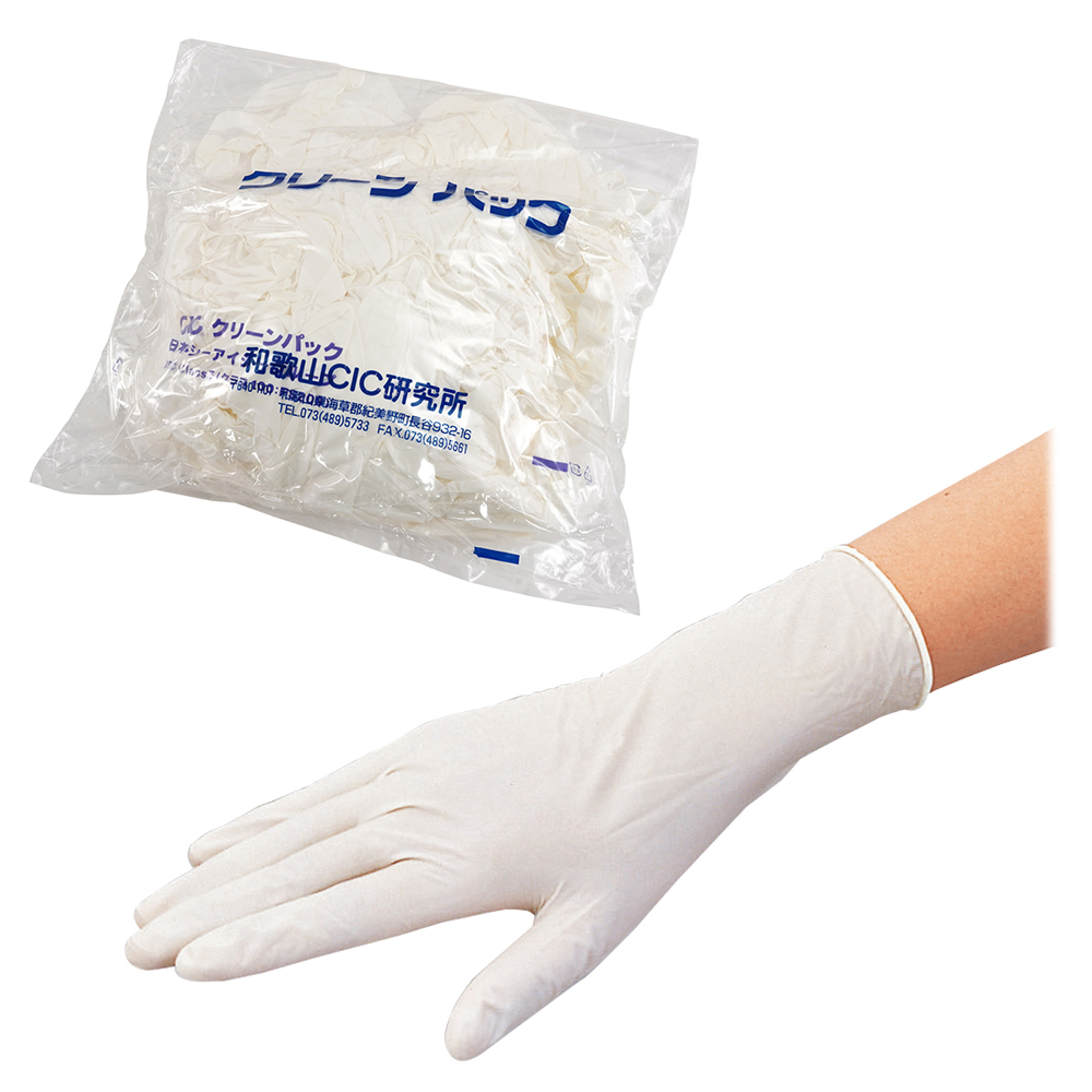 【純水洗浄】クリーンノール ニトリル手袋 ショート（パウダーフリー）ホワイト L 1箱（50枚/袋×2袋入）画像
