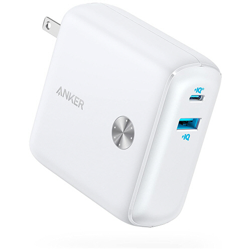 一体型ﾓﾊﾞｲﾙﾊﾞｯﾃﾘｰ ANKER PowerCore Fusion 10000 9700mAh ﾎﾜｲﾄ 1個