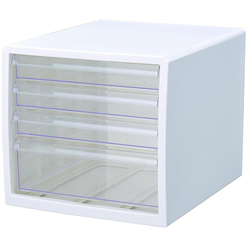 ﾚﾀｰｹｰｽ A4ﾀﾃ 浅3段･深1段 ﾎﾜｲﾄ 1台画像