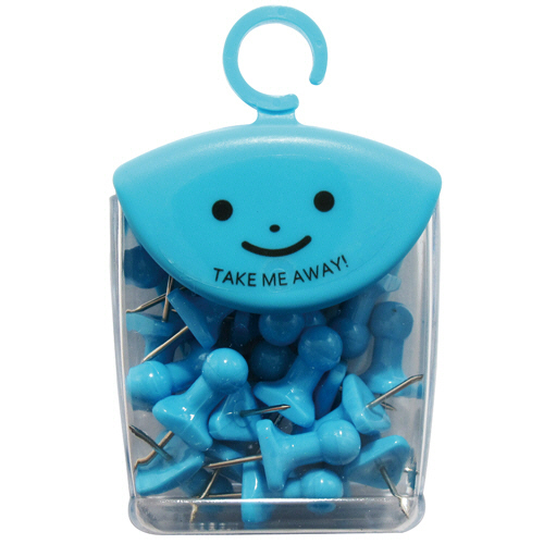 ﾂﾚﾃｯﾃ ｲﾝﾃﾘｱﾋﾟﾝ ﾊﾟｽﾃﾙﾌﾞﾙｰ 1ｾｯﾄ(100本:20本×5ｹｰｽ)画像