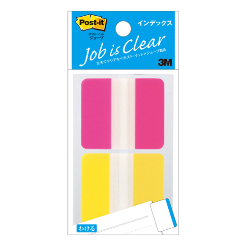 ﾎﾟｽﾄ･ｲｯﾄｼﾞｮｰﾌﾞｲﾝﾃﾞｯｸｽ 40×34mm ｲｴﾛｰ､ﾛｰｽﾞ 1ｾｯﾄ(20冊:2冊×10ﾊﾟｯｸ)画像