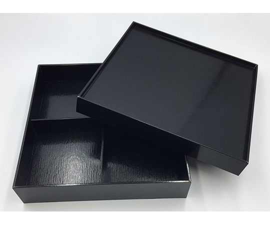 重箱 黒漆 貼箱 7寸 四ツ仕切 10セット×4パック入