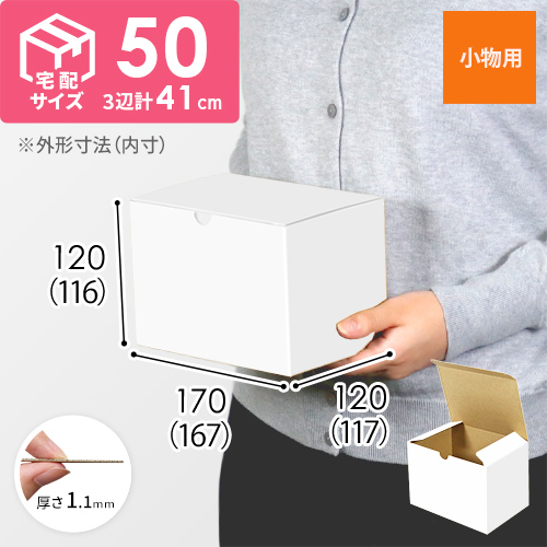 小物用ケース（白、深さ11.6cm）