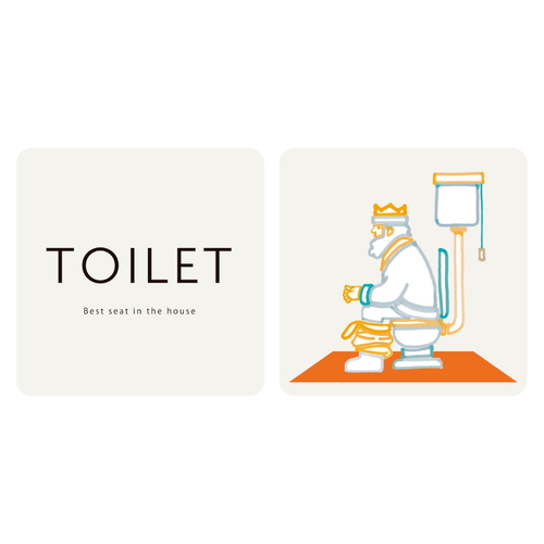 ウォールライト テーブルライト LIGHT BOX SIGN 専用デザインシート 2枚入り TOILET画像