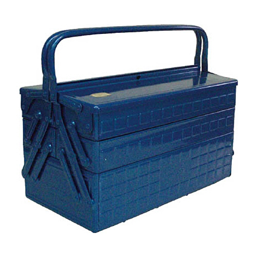 3段式ﾂｰﾙﾎﾞｯｸｽ(ﾄﾚｰ付) ﾌﾞﾙｰ 412×220×343mm 1個画像