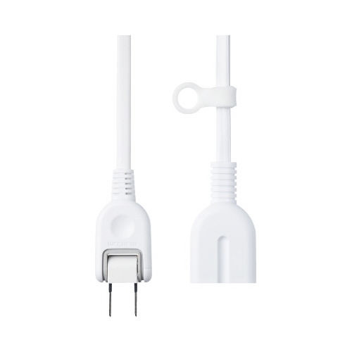 エレコム　延長コード　２ピン　３ｍ　ホワイト画像