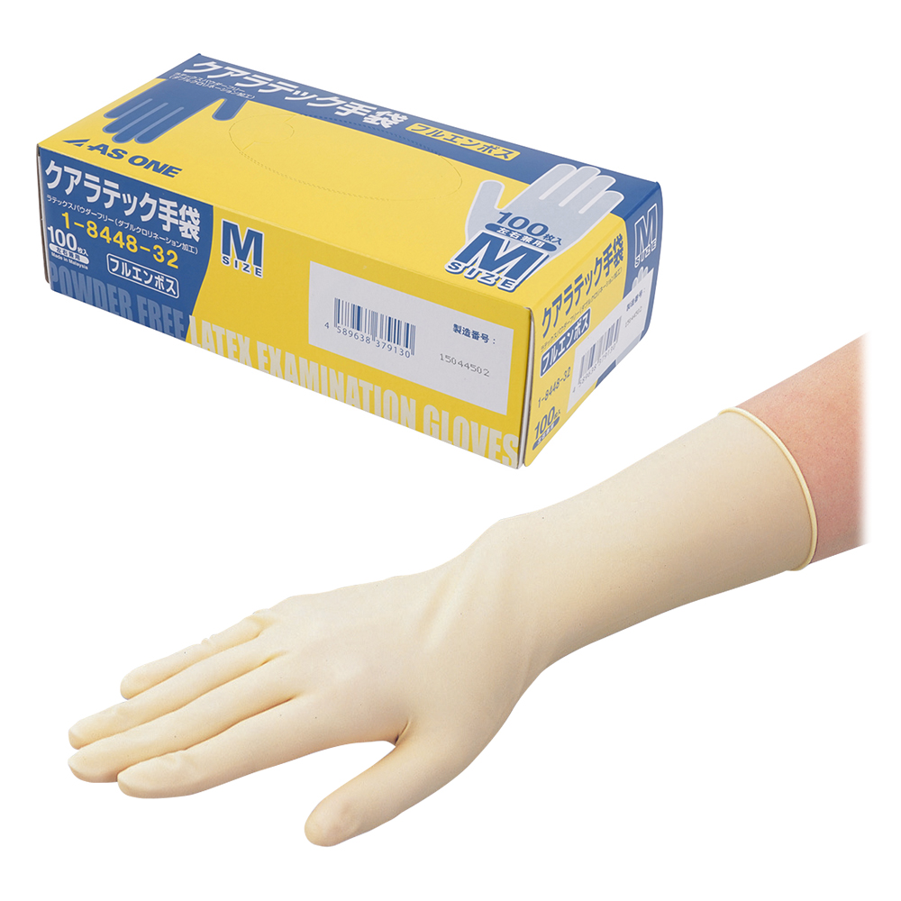 クアラテック手袋　フルエンボス（パウダーフリー）　M　100枚入画像