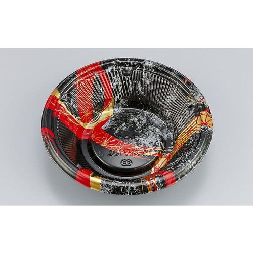 シーピー化成 どんぶり容器 BF丸丼18L 陶輪赤 本体画像