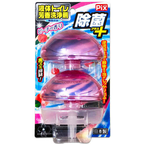 Pix 除菌+液体ﾄｲﾚ芳香洗浄剤 ﾋﾟｰﾁの香り 80g/個 1ﾊﾟｯｸ(2個)画像