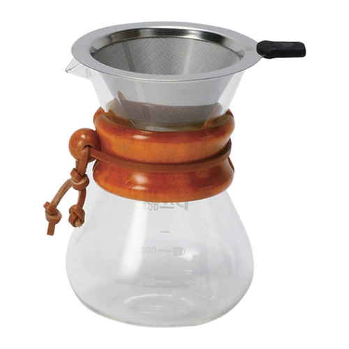 コーヒーサーバー 400ml Pyrex パイレックス ステンレスフィルター付き 耐熱ガラス画像