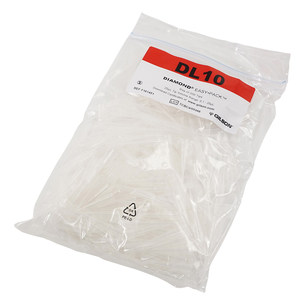 ダイアモンドチップ　DL10　EasyPack　未滅菌　0.1～20μL　200本×5袋入画像