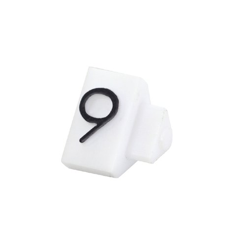 陳列備品 ニュープライスキューブ補充S用(20粒) 白/黒 9 友屋 複数のカラフルな粒が整然と並んだ状態