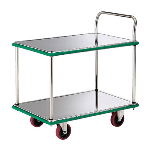 ｵｰﾙSUS製運搬車 片袖2段型 915×615 省音ｳﾚﾀﾝ車 1台