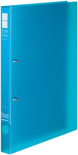 リングＦスリムＳ　透明淡青Ａ４縦背幅２７ｍｍ１０冊画像