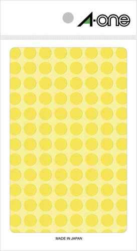 カラーラベル　黄９ｍｍ丸型