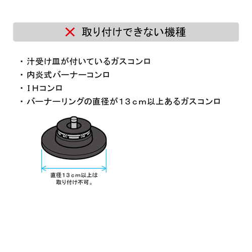 汚れ防止シート　ベラスコート　ガスコンロ保護プレート　フラワー　KHP-FBK　ブラック 黒い汚れ防止シートに花柄が施され、中央に大きな穴が開いている状態