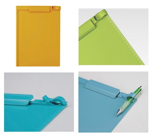クリップボード　Ａ４－Ｅ　イエロー　縦×４画像