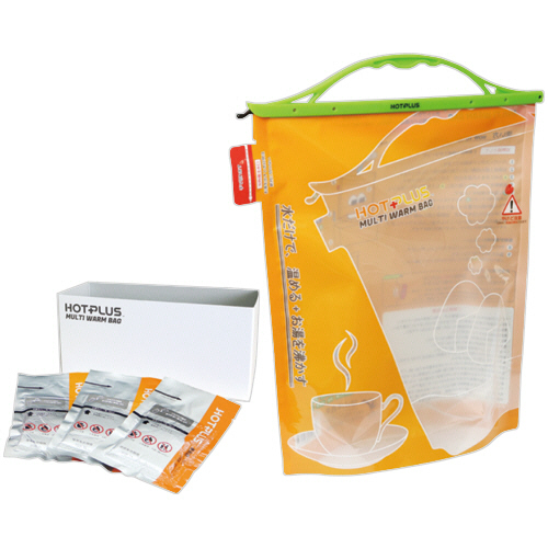 HOT PLUS ﾏﾙﾁｳｫｰﾑﾊﾞｯｸﾞ 発熱剤付ｾｯﾄ (3回分)/個 1ｾｯﾄ(5個)