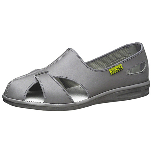 静電作業靴 男女兼用 ｴﾚﾊﾟｽｸｰﾙN ｸﾞﾚｲ 26.0cm 1足画像