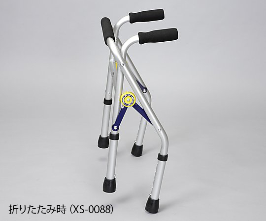 超ミニタイプ歩行器 （ミニフィット） 固定式 カラフルなデザインの歩行器が、固定式で安定した状態で見える。