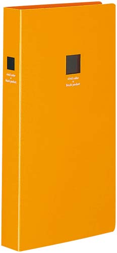 ポシェットアルバム黒台紙Ａ４スリムＬ判３００枚黄画像