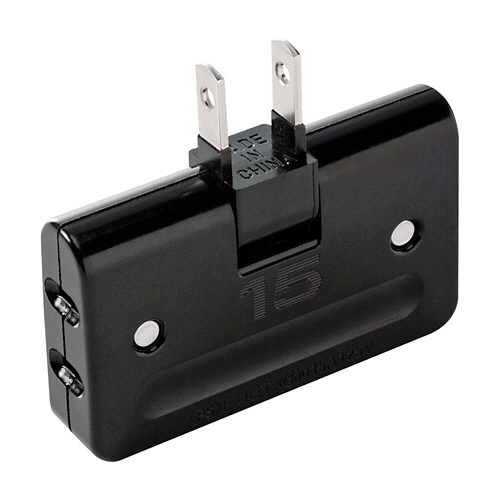 平ﾄﾘﾌﾟﾙﾀｯﾌﾟ 2P･3個口 ﾌﾞﾗｯｸ 1個画像