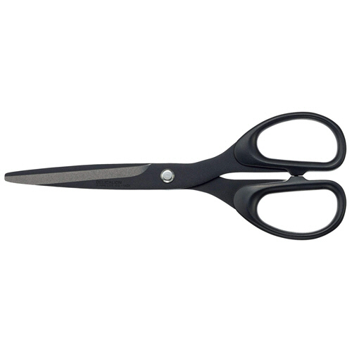 ｽﾃﾝﾚｽはさみ ﾌｯ素加工 刃渡り73mm 黒 1本画像